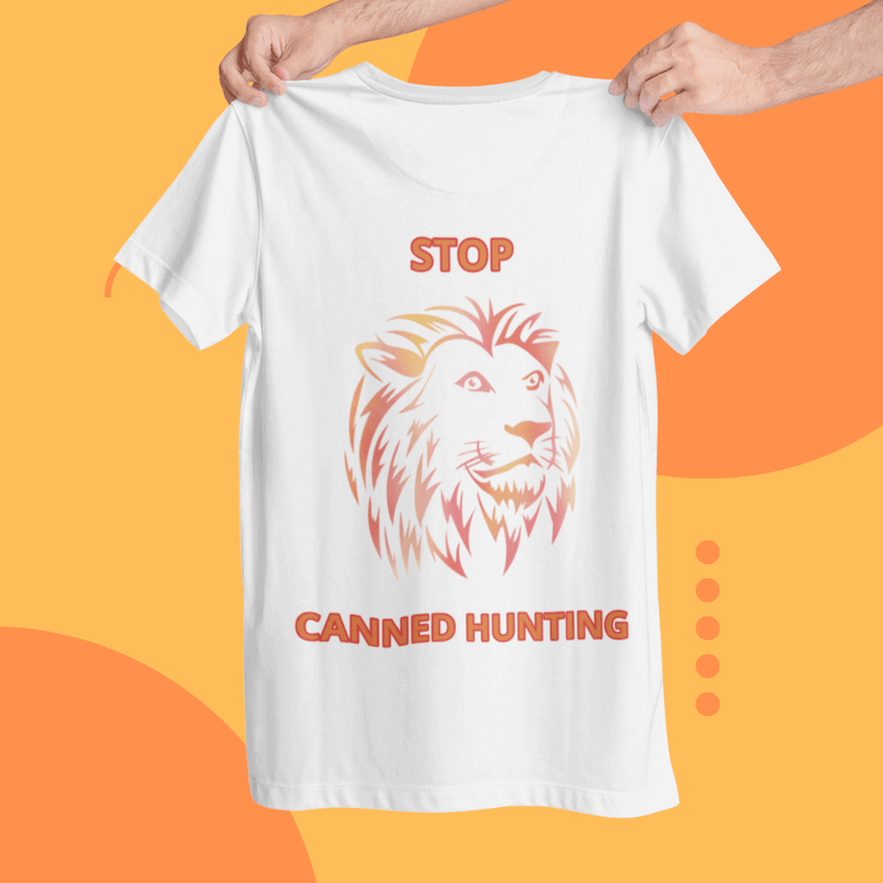 STOP CANNED LION HUNTING UNISEX T-SHIRT