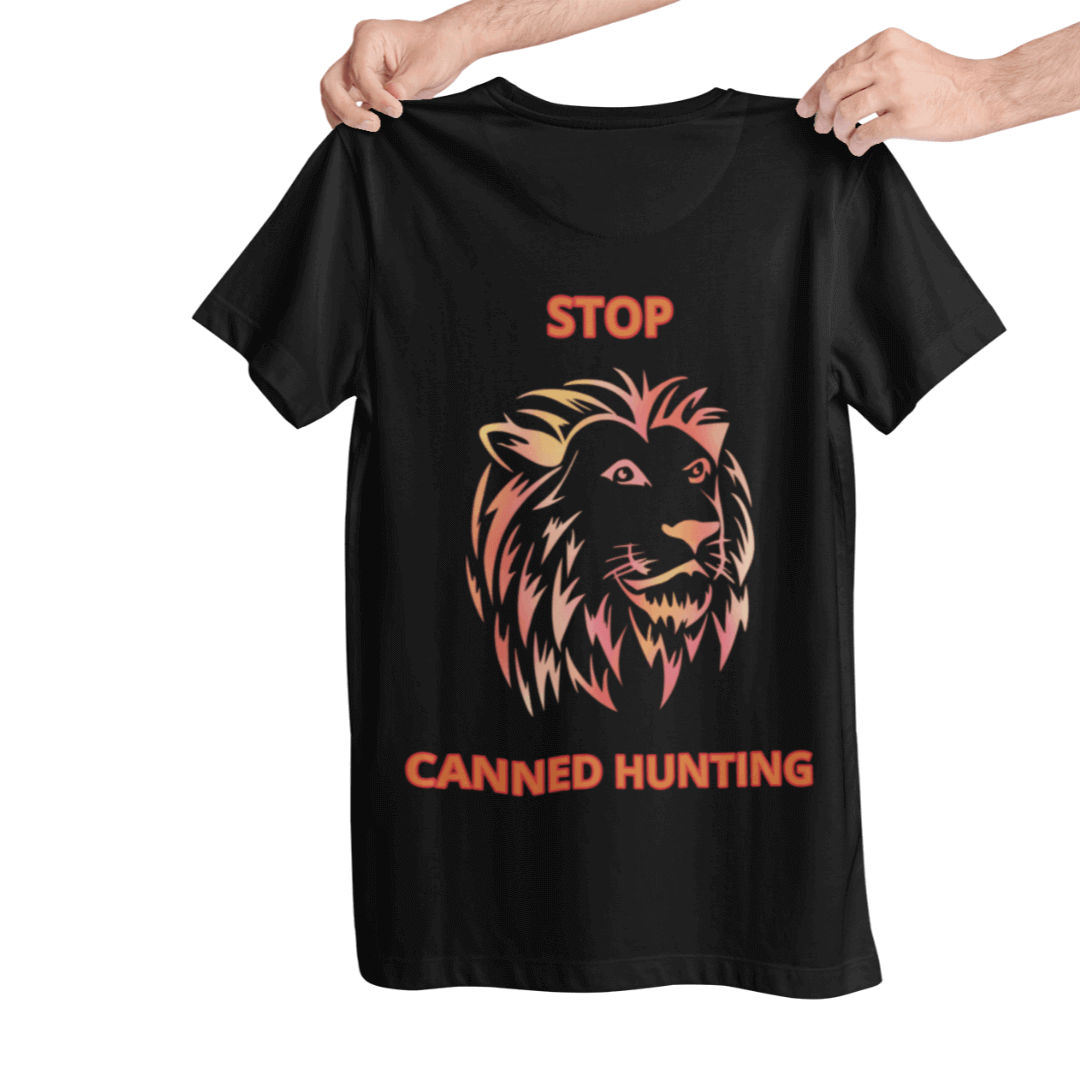 STOP CANNED LION HUNTING UNISEX T-SHIRT