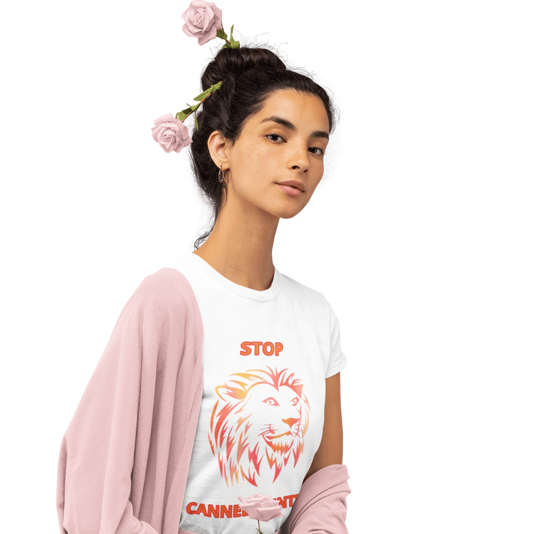 STOP CANNED LION HUNTING UNISEX T-SHIRT