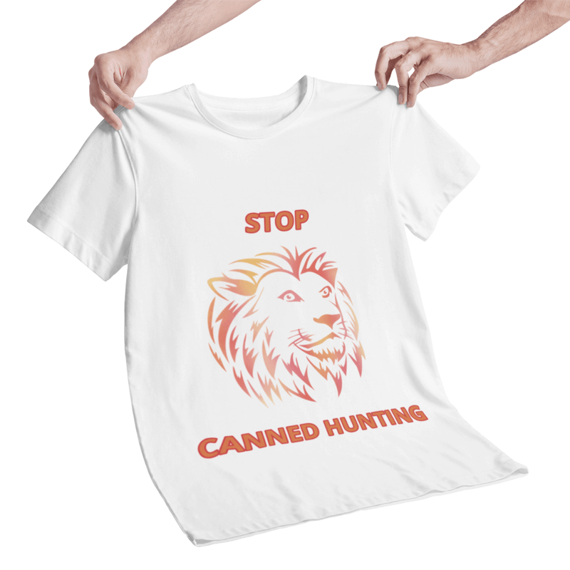 STOP CANNED LION HUNTING UNISEX T-SHIRT