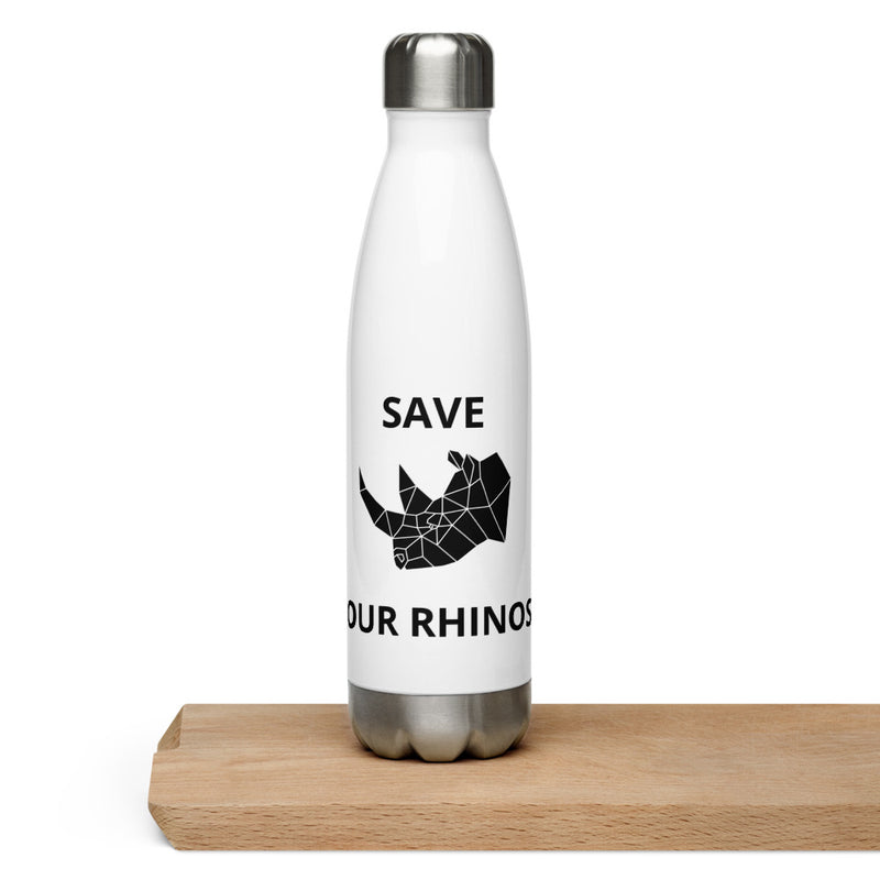 Eco Friendly Stainless Steel Save Our Rhinos Flask