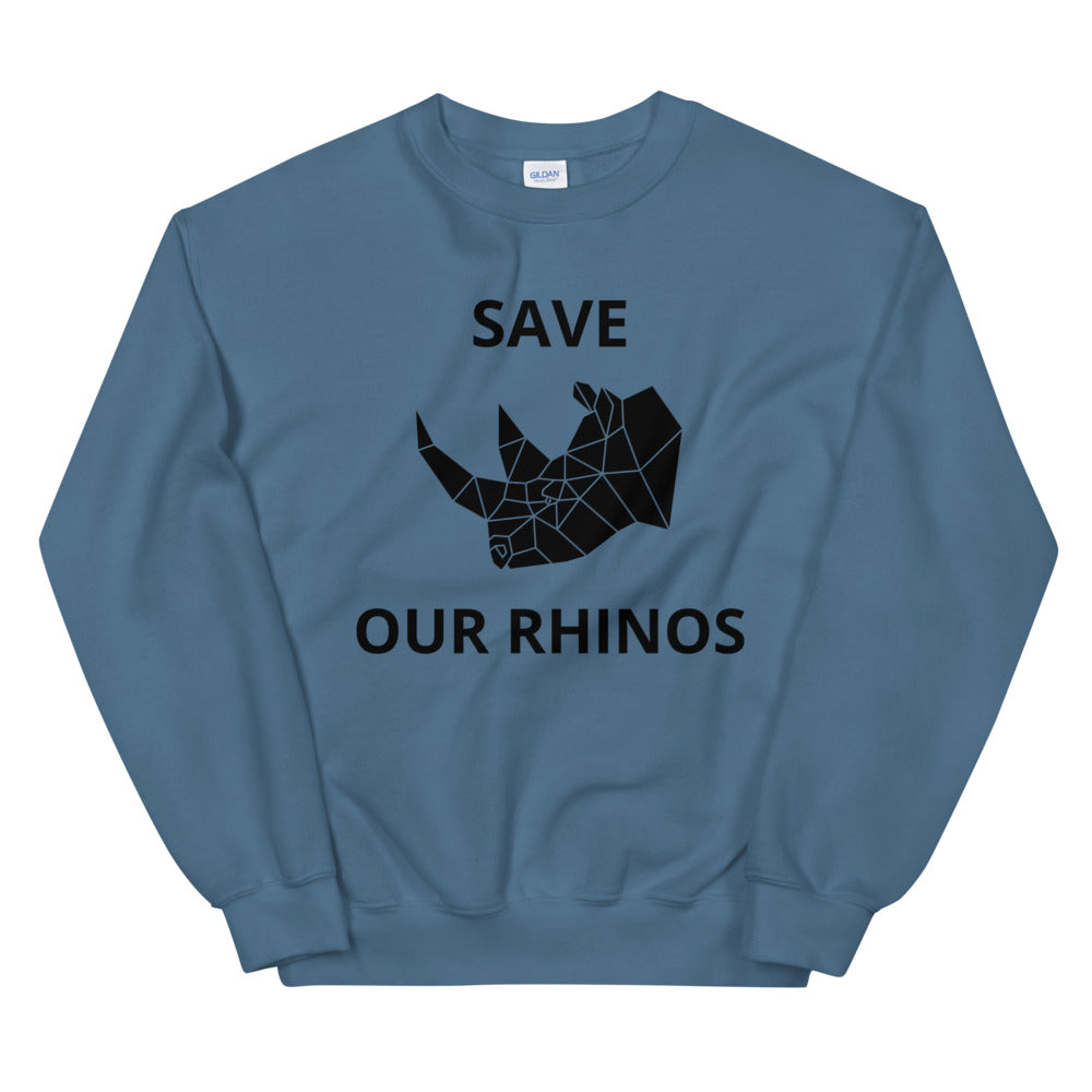 SAVE OUR RHINOS UNISEX SWEATSHIRT