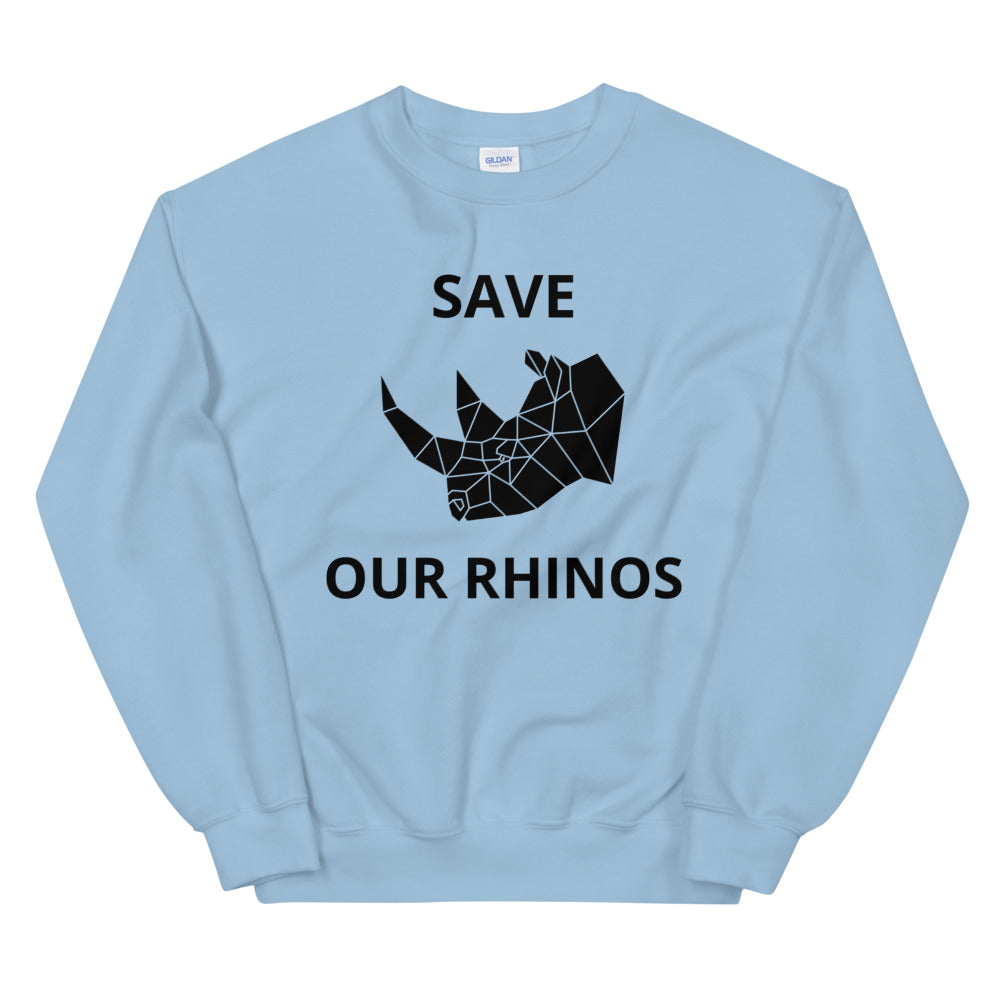 SAVE OUR RHINOS UNISEX SWEATSHIRT