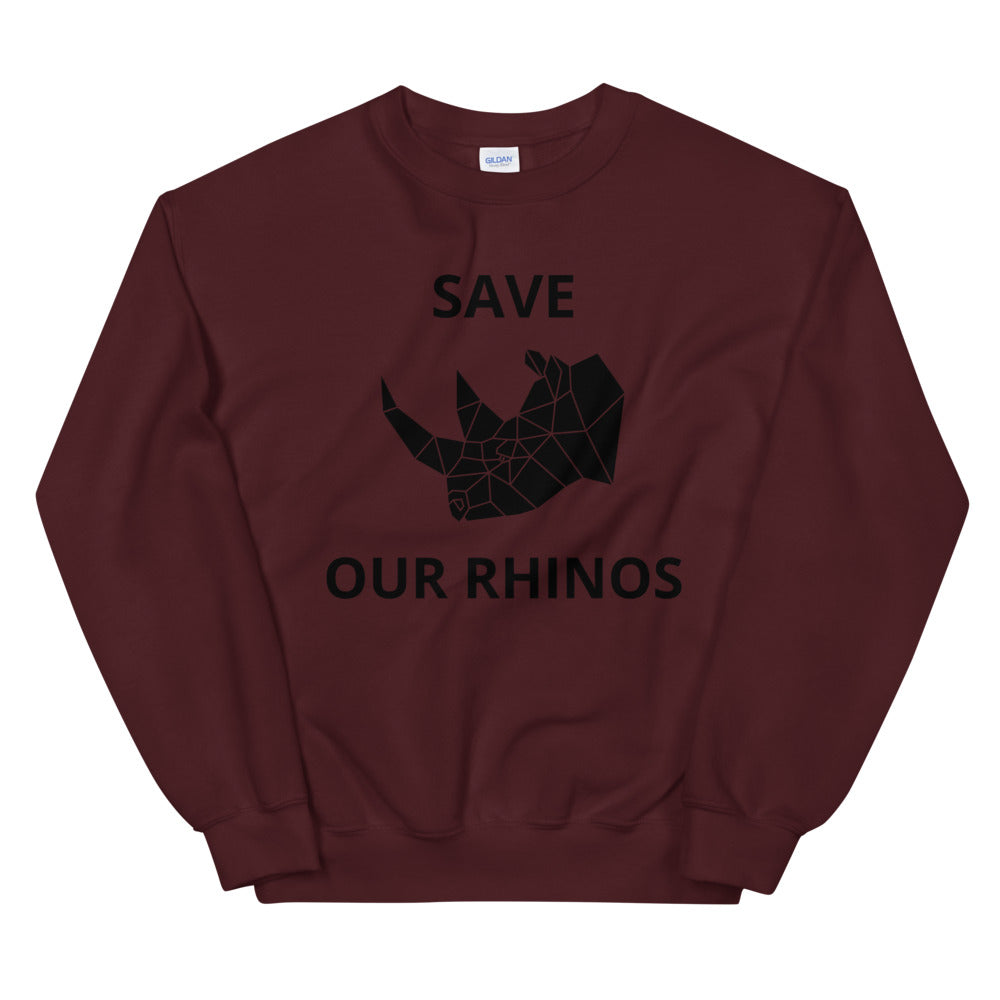 SAVE OUR RHINOS UNISEX SWEATSHIRT