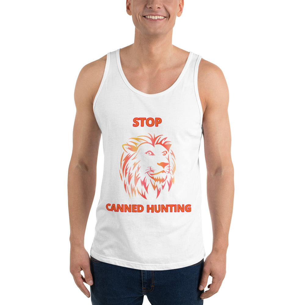 STOP CANNED LION HUNTING TANK TOP